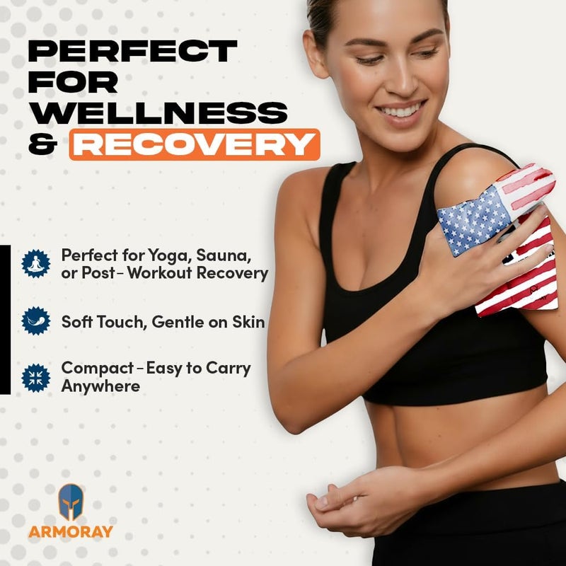 ARMORAY Sweat Absorbing Towel Handkerchief – Quick-Dry Microfiber Gym Towels for Face, Hands & Body – Workout Towel for Men, Sport Rag, Perfect for Tennis, Pickleball & Sauna Use by Women - Image 5